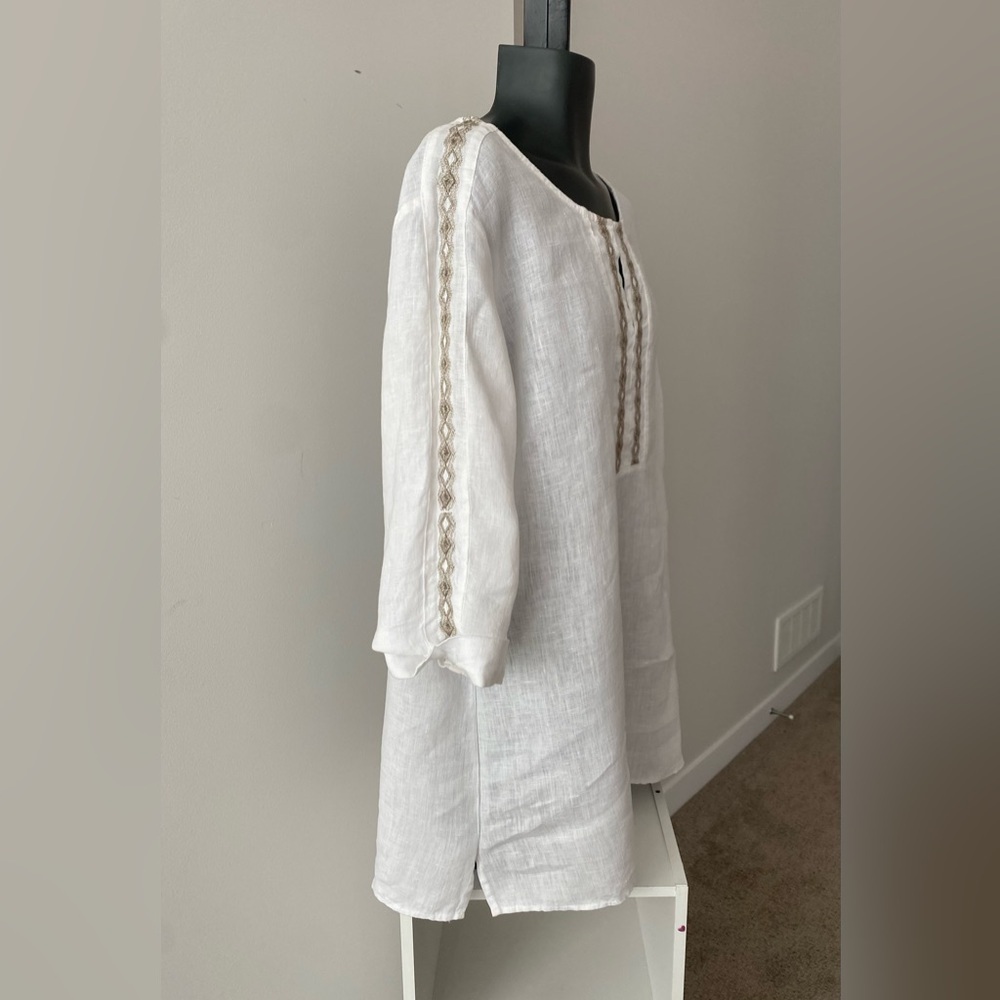 LA FEE Maraboute linen top/ tunic, size 42 ⭐️ Host Pick ⭐️ - Picture 3 of 8